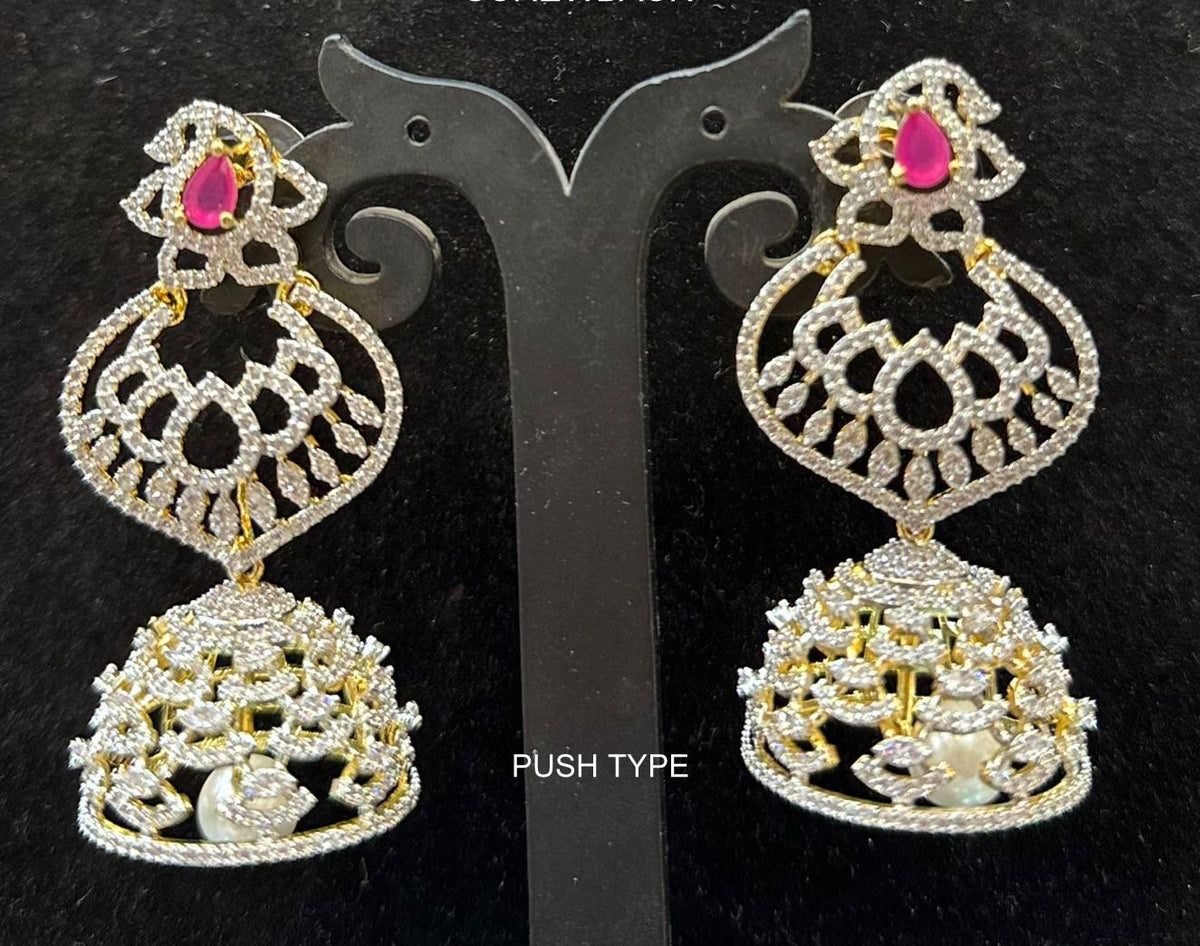 Earring Er057 DIAMOND  RUBY