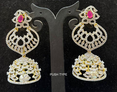 Earring Er057 DIAMOND  RUBY
