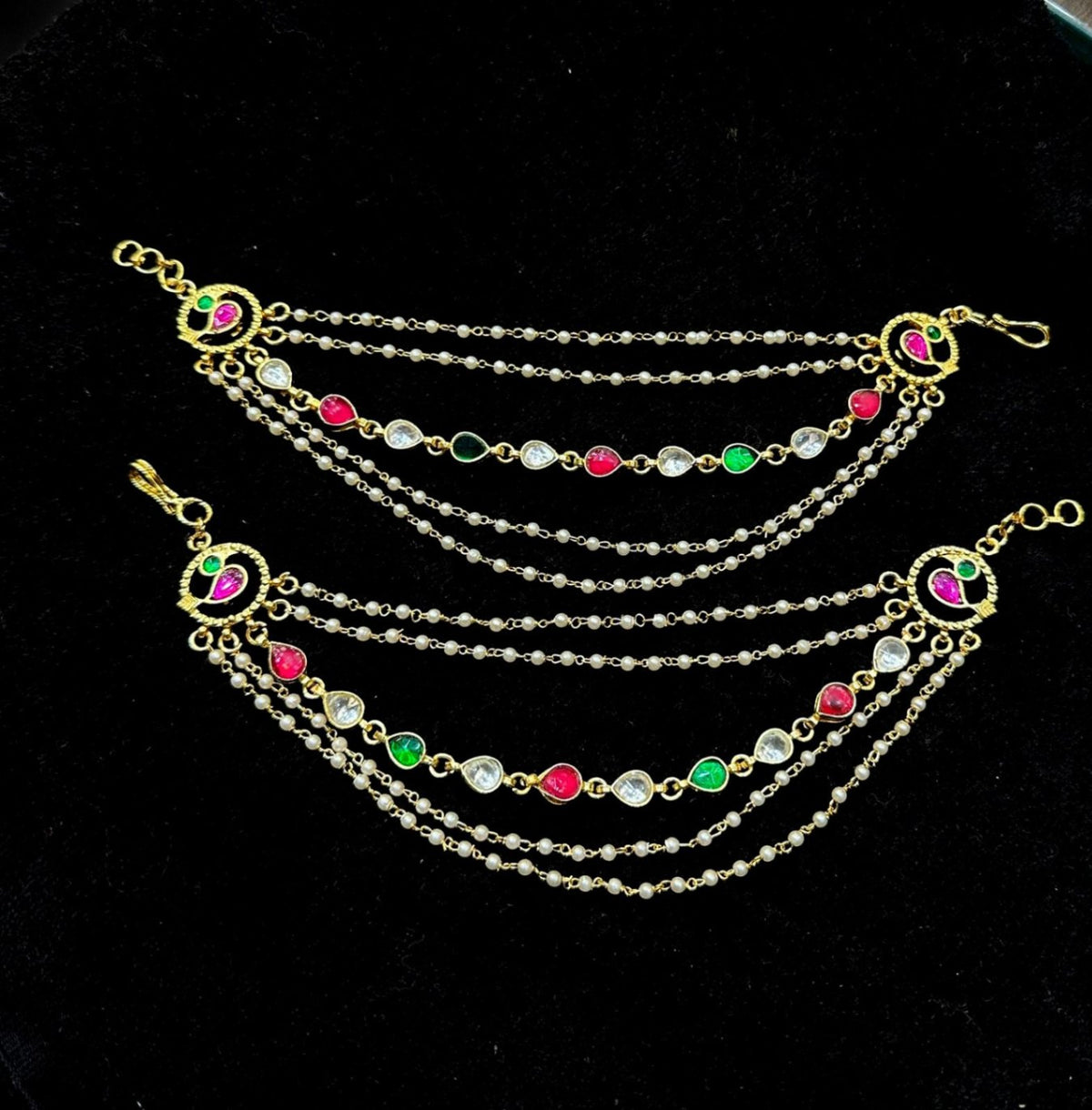 ACCESSORIES EAR Champswrl 020 Kundan BIG SIZE