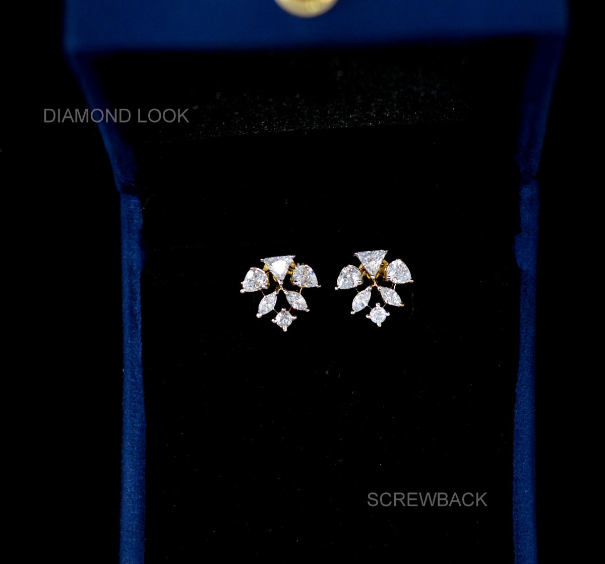 Earring Eartops 247 DIAMOND DUAL PLATING DIAMOND LOOK