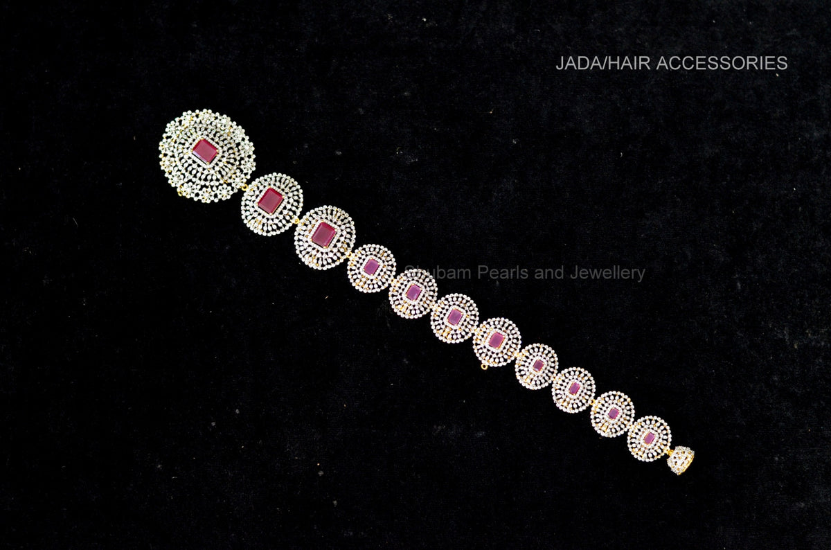 ACCESSORIES  HAIR JADA DIAMOND RUBY 14 INC DETACHABLE - EM14