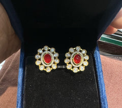 Earring Earrings 263 MOZONITE RUBY