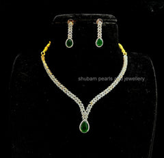 NECKLACE Necklace 619 DIAMOND EMERALD