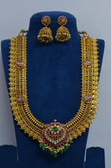NECKLACE Long Kasul necklace 641 NEW NAKSHI JADAU MIX EMERALD