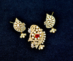 PENDANT SET / LOCKETS Pendant set 261 MOZONITE RUBY