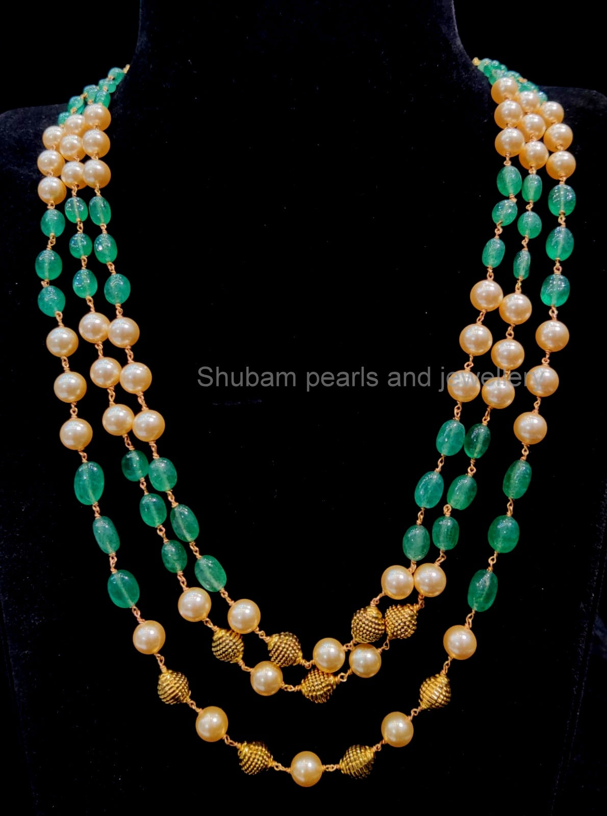 BEADS MALA AND CHAINS Natural beads mala 002 MULTI COLOR 18-20