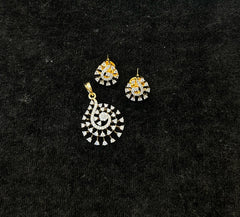 PENDANT SET / LOCKETS pendant set 274 DIAMOND DUAL PLATING DIAMOND LOOK