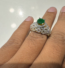 FINGERRING Fingerring 026 DIAMOND EMERALD