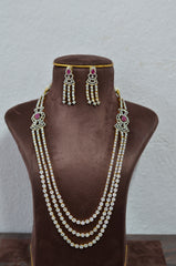 NECKLACE Nk197 DIAMOND  RUBY layers