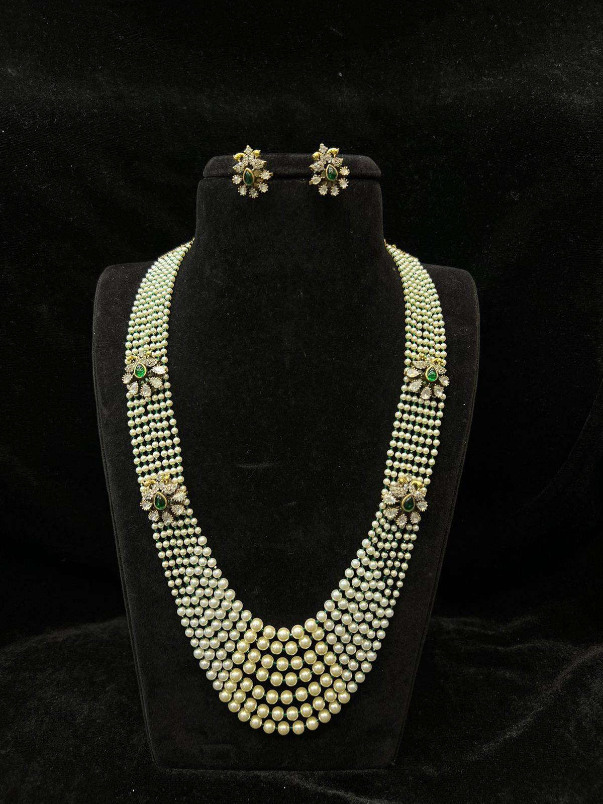 BEADS MALA AND CHAINS Beads mala 043 EMERALD 20-22