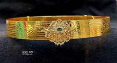 VADDANAM BABAY BELT LOCKET  GOLDEN STONE EMERALD