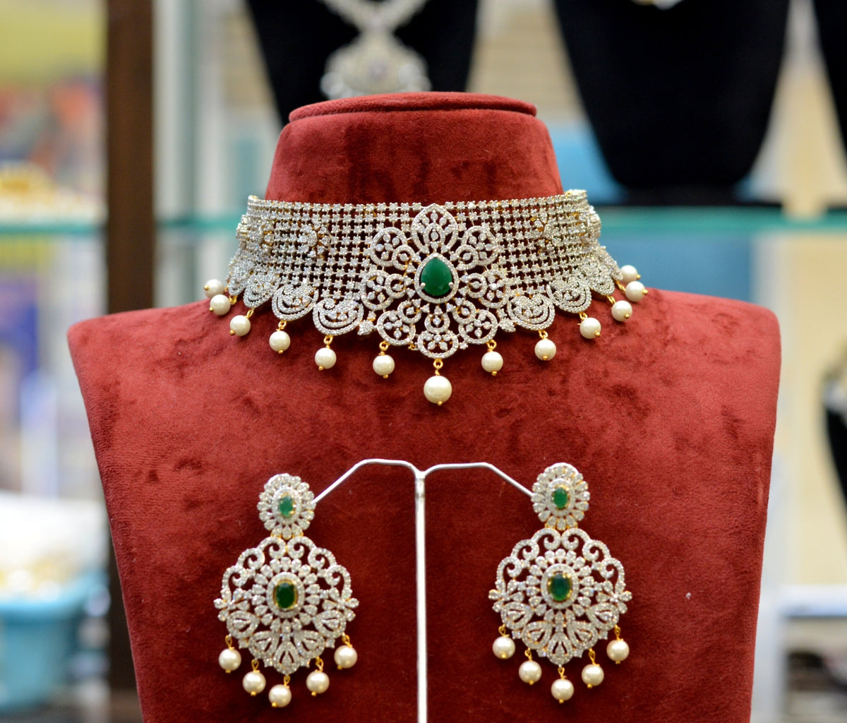 CHOKER CH036 DIAMOND  EMERALD