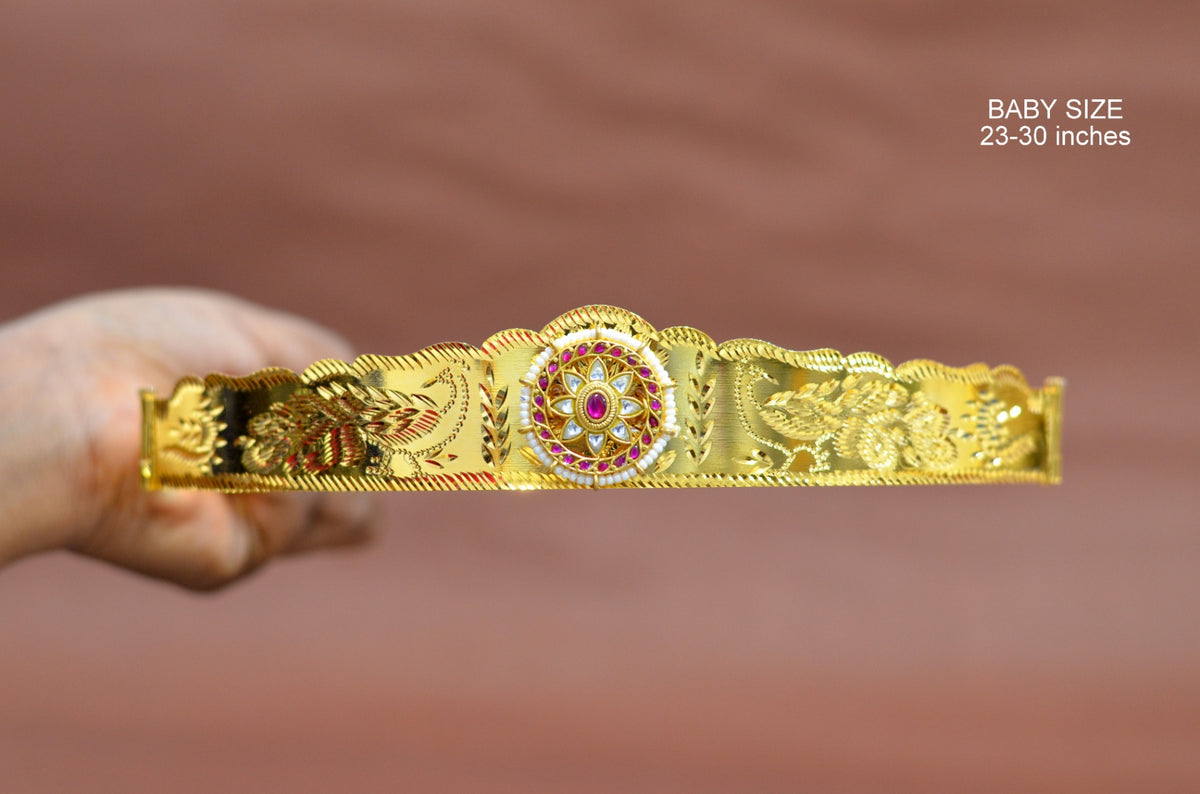 VADDANAM BABY VADDANAM 004 JADAU RUBY AND WHITE  - RUTE