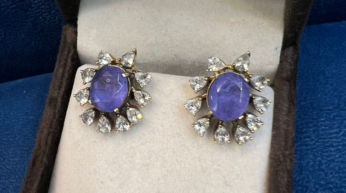 Earring Eartops 174 VICKTORIAN  EMETHYST PURPLE