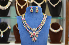 NECKLACE Nk127 DIAMOND  RUBY