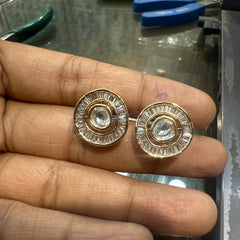 Earring Eartops 240 MOZONITE GOLDEN