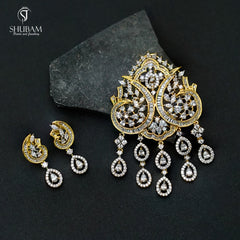 PENDANT SET CHAINS pendant set 009 DIAMOND WHITE