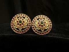 STUDS EARTOPS Eartops 021 MULTI COLOR SCREW STYLE BACK