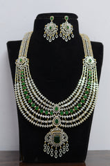 NECKLACE Nk066 DIAMOND  Green
