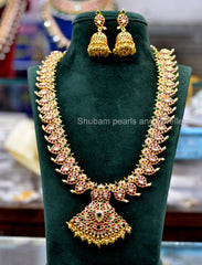 NECKLACE Long Kempu mango set - KET KEMPU MULTI COLOR