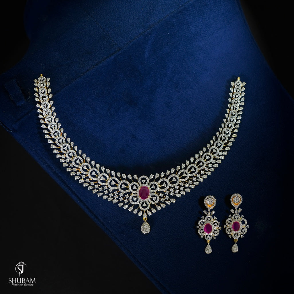 NECKLACE necklace 080 DIAMOND RUBY