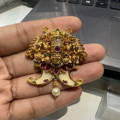 PENDANT SET CHAINS TIGERNAIL LOCKET 125 GOLDEN STONE EMERALD