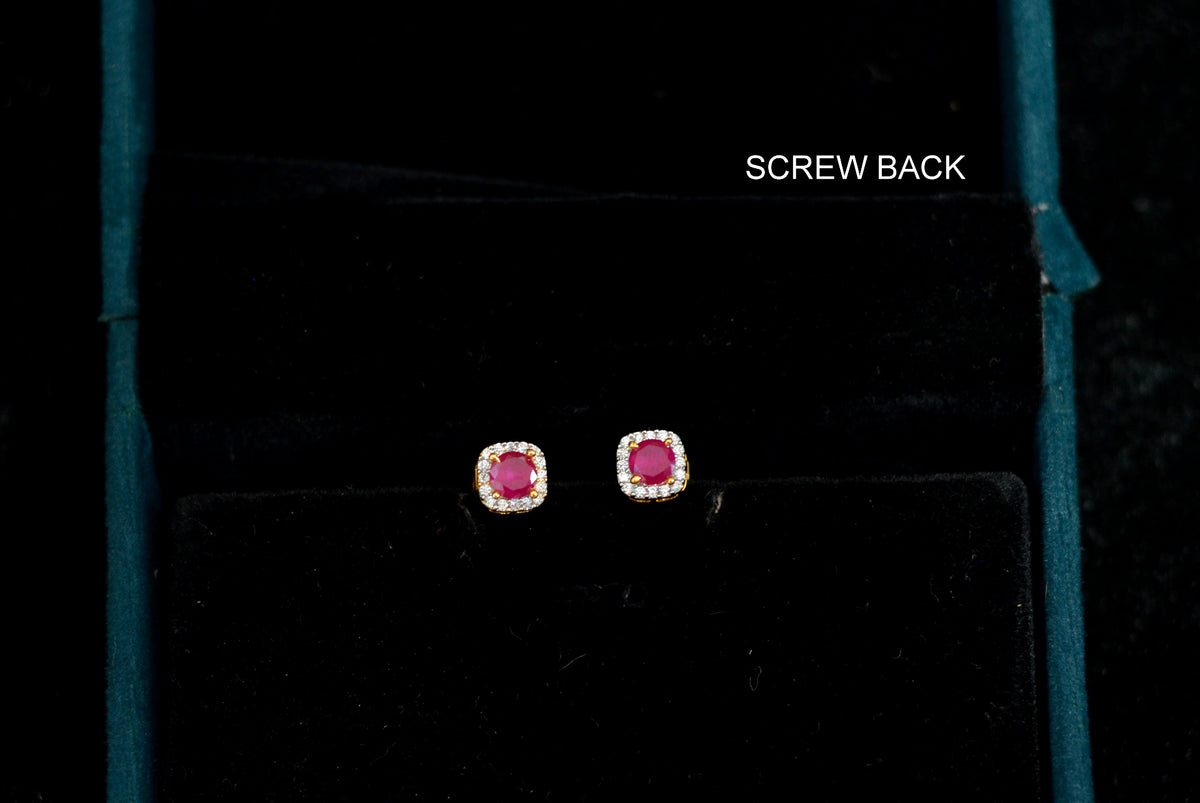 Earring earrings 300 DIAMOND RUBY
