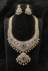 NECKLACE Long necklace 018 - NE018 DIAMOND EMERALD
