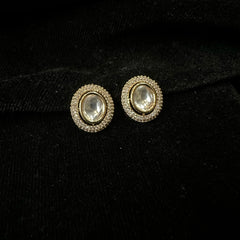 Earring Eartops 241 MOZONITE GOLDEN