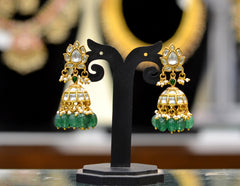 JADAU Jhumka 101 white - JH101 JADAU WHITE