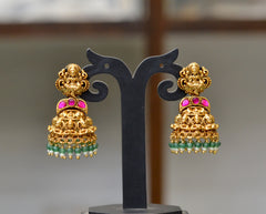 Earring Jhumka 007 NAKSHI AD STONE RUBY