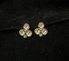 Earring Eartops 243 MOZONITE GOLDEN