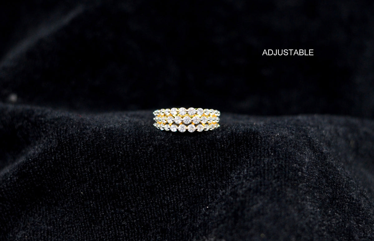FINGERRING Fingerring 025 KUNDAN WHITE