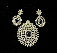 PENDANT SET CHAINS PENDANT SDIAMOND PENDANT SET PE129 EMERALD DIAMOND EMETHYST PURPLE