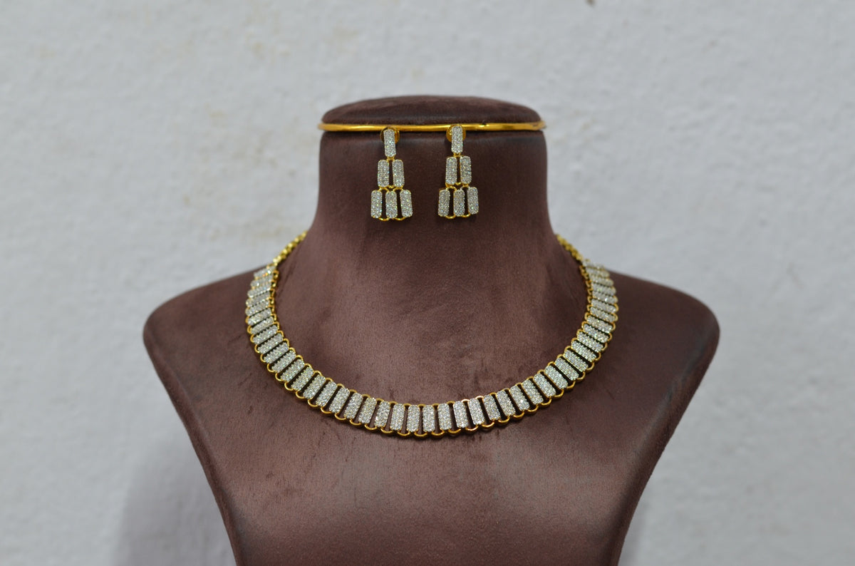 NECKLACE necklace 070 DIAMOND DUAL PLATING DIAMOND LOOK
