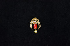 PENDANT SET / LOCKETS Pendant set 156 GOLDEN STONE Silver Look CORAL
