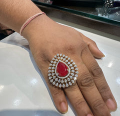 FINGERRING FInger ring 60 DIAMOND RUBY