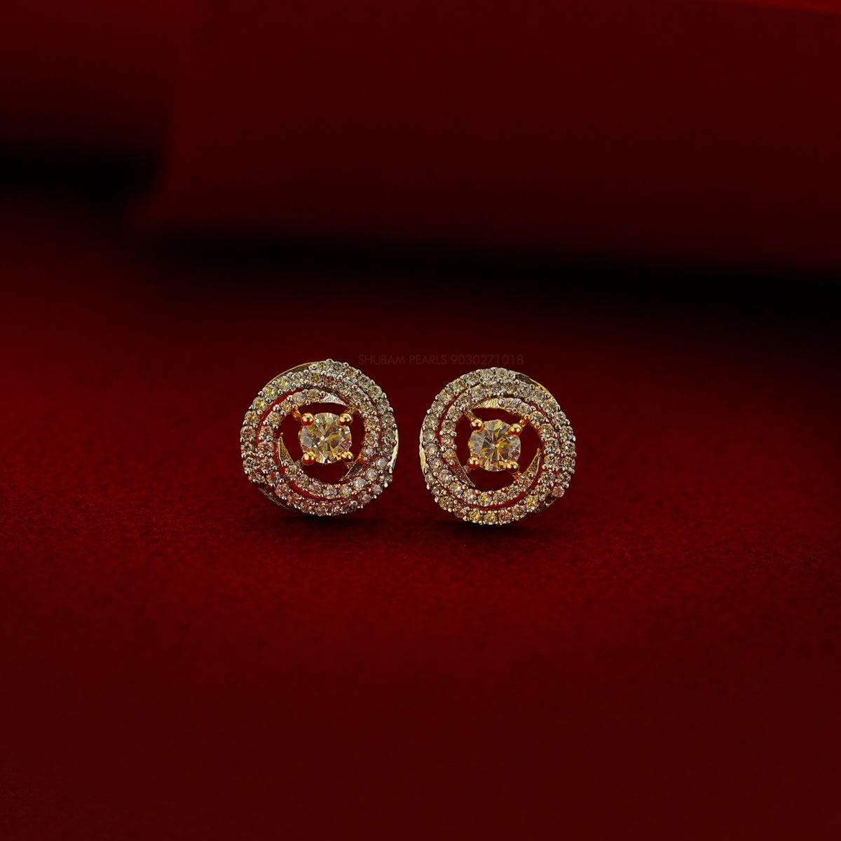 Earring Eartops 184 DIAMOND  WHITE
