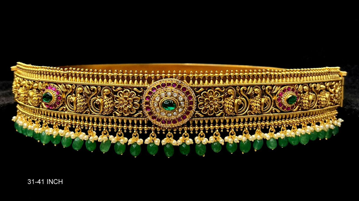 VADDANAM vaddanam 144 NAKSHI ANTQIUE EMERALD