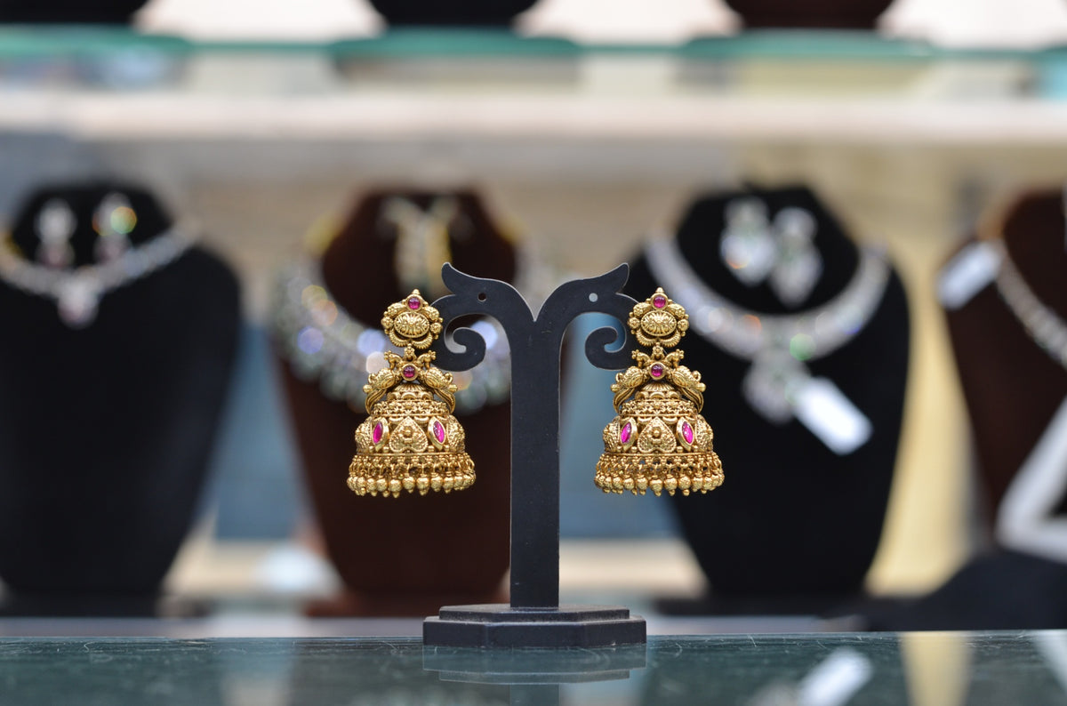 Earring Earrings 250 NAKSHI JADAU MIX RUBY