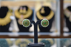 Earring Eartops 224 JADAU EMERALD