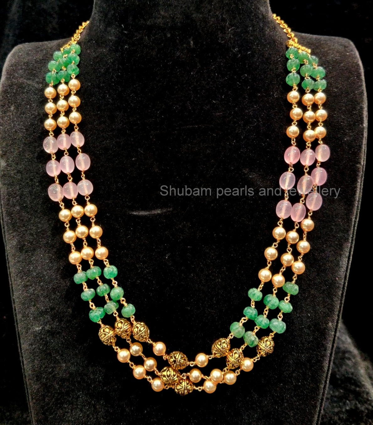 BEADS MALA AND CHAINS beads natural mala 039 MULTI COLOR 18-20