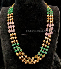 BEADS MALA AND CHAINS beads natural mala 039 MULTI COLOR 18-20