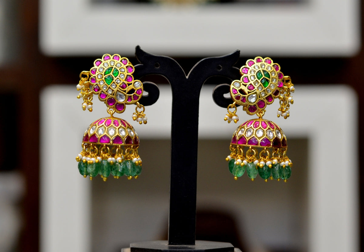 JADAU jhumka 112 JADAU MULTI COLOR