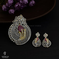 PENDANT SET CHAINS Pendant set 225 DIAMOND RUBY