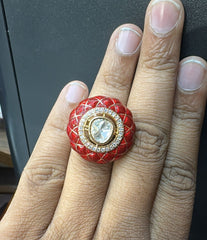 FINGERRING Finger ring 033 GOLDEN STONE RUBY