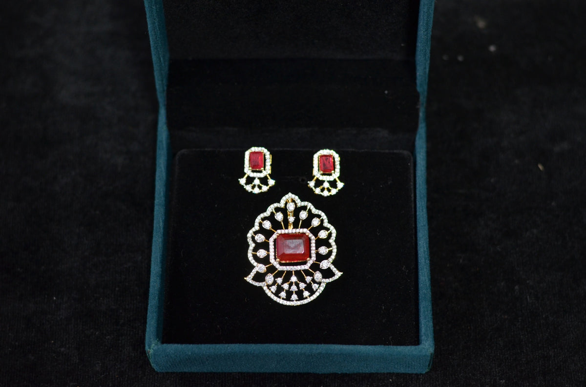 PENDANT SET / LOCKETS Pendant set 281 DIAMOND RUBY