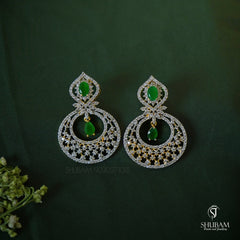 Earring Earrings 129 DIAMOND EMERALD