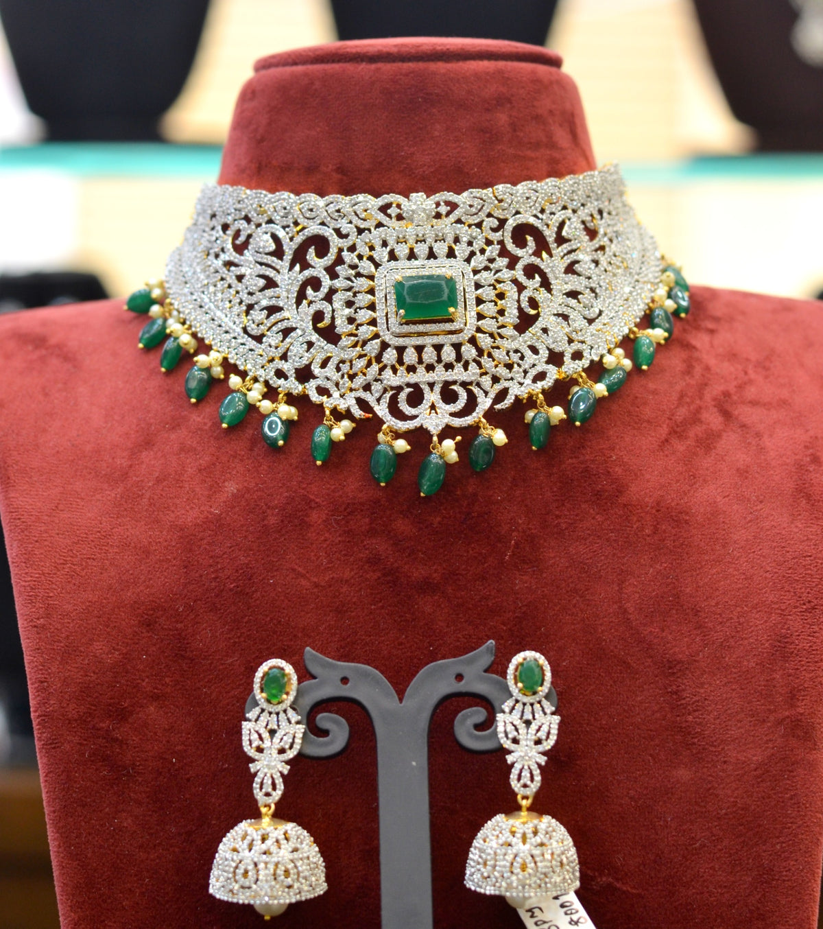 CHOKER CH071 DIAMOND  EMERALD