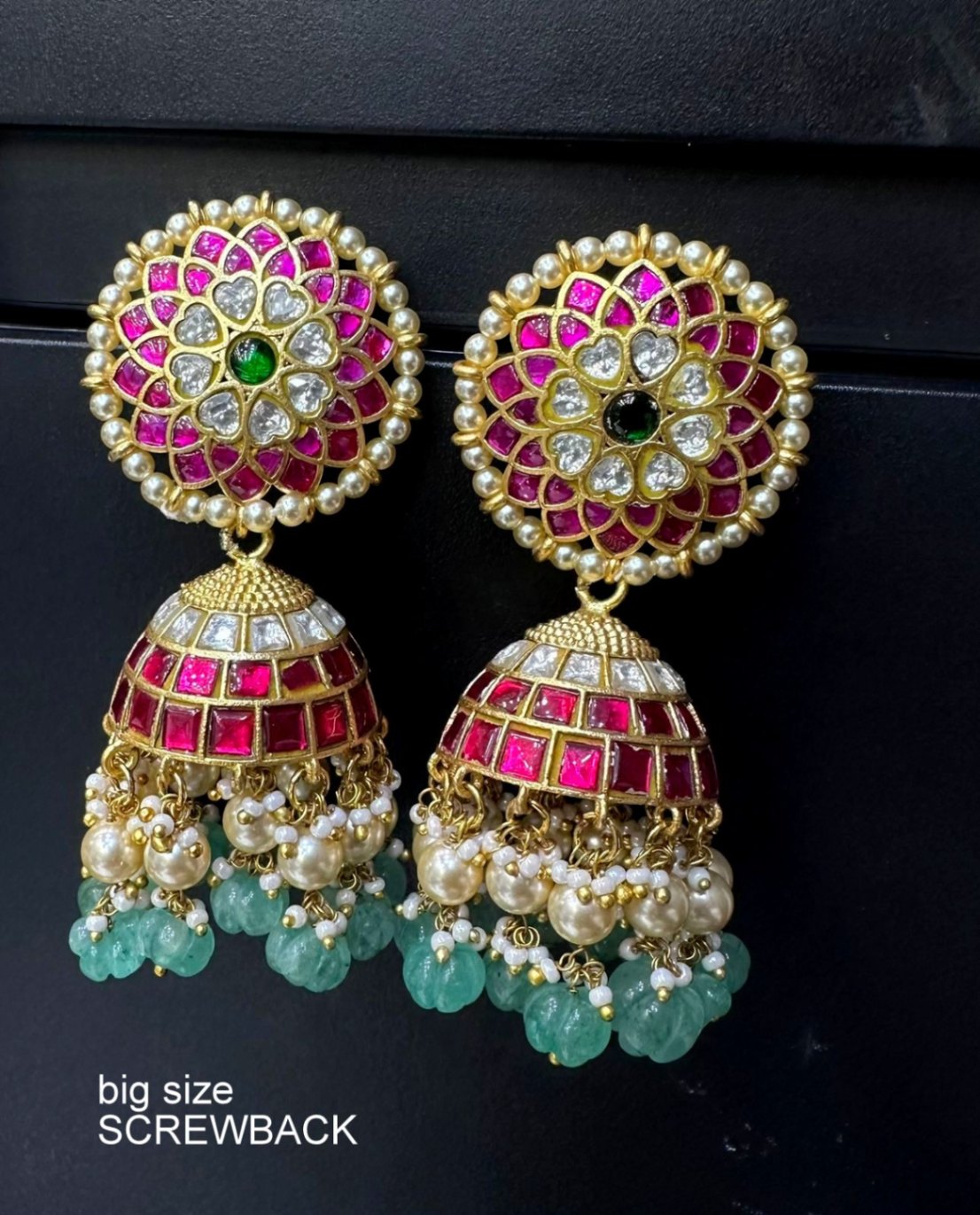 Earring Jhumka 012 JADAU MULTI COLOR